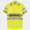 Men's High Visibility Safety Short Sleeve Work Shirt Thumbnail