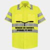 Men's High Visibility Safety Short Sleeve Work Shirt Thumbnail