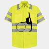 Men's High Visibility Safety Short Sleeve Work Shirt Thumbnail