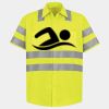 Men's High Visibility Safety Short Sleeve Work Shirt Thumbnail