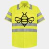 Men's High Visibility Safety Short Sleeve Work Shirt Thumbnail