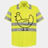 Men's High Visibility Safety Short Sleeve Work Shirt Thumbnail