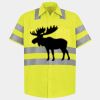 Men's High Visibility Safety Short Sleeve Work Shirt Thumbnail