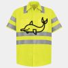 Men's High Visibility Safety Short Sleeve Work Shirt Thumbnail