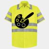 Men's High Visibility Safety Short Sleeve Work Shirt Thumbnail