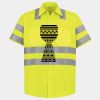 Men's High Visibility Safety Short Sleeve Work Shirt Thumbnail