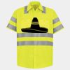 Men's High Visibility Safety Short Sleeve Work Shirt Thumbnail