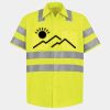 Men's High Visibility Safety Short Sleeve Work Shirt Thumbnail