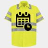 Men's High Visibility Safety Short Sleeve Work Shirt Thumbnail
