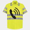 Men's High Visibility Safety Short Sleeve Work Shirt Thumbnail