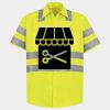 Men's High Visibility Safety Short Sleeve Work Shirt Thumbnail