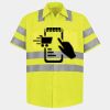 Men's High Visibility Safety Short Sleeve Work Shirt Thumbnail